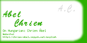 abel chrien business card